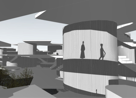 Community Living Enhanced by 8-Shape Circulation and Connected Green Spaces