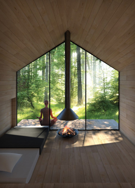 Charred Cedar Facades and Panoramic Glass Blend in a Natural Retreat