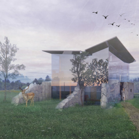 Reclaimed Wood and Stone Structure Embracing Local Herbal Culture