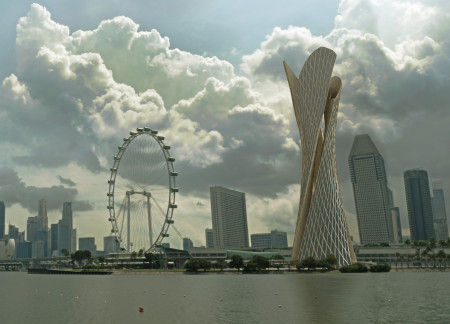 Twisted Geometry and Recycled Concrete Create Sustainable Urban Living