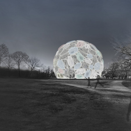 Inflatable Etfe Chambers Under Concrete Shells for Flexible Community Use