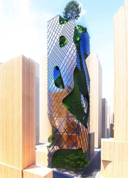 Integrating Green Parks Within Multifunctional Urban Skyscrapers