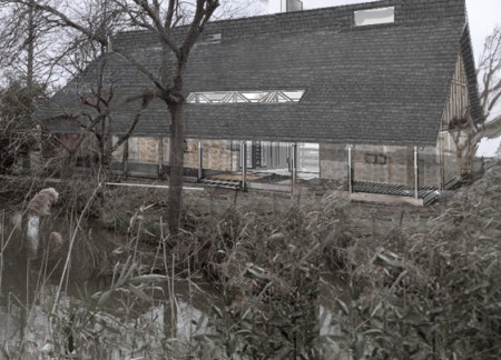 Charred Wooden Shingles and Cross-Laminated Timber Define a Sustainable Community Hub