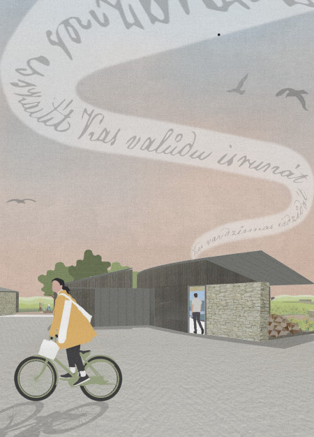 Gabion Walls and Green Spaces in a Cultural Retreat