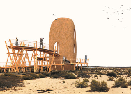 A Bamboo Walkway for Ecological Observation in a Wetland Reserve