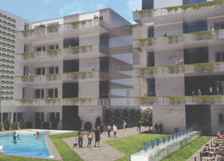 Courtyard-Centric Living with Integrated Balconies in Rome's Historical Context