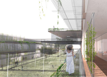 Terraced Layers and Brick Structures Reimagined for Communal Living