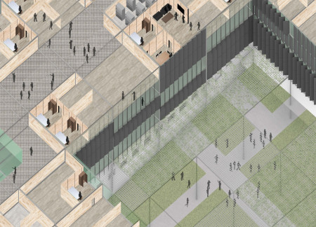 Modular Living Spaces with Sliding Partitions Emphasizing Community Interaction