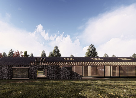 Nooks of Recycled Rock and Aluminium Cladding in a Tranquil Guest Retreat