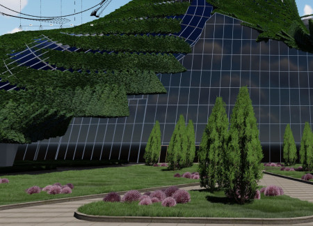 Aerodynamic Form Enhanced by E-Glass in a Mixed-Use Tower