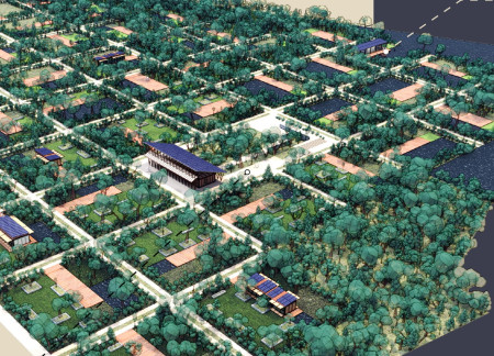 Timber Huts on Claystone Platforms Surrounded by Nature