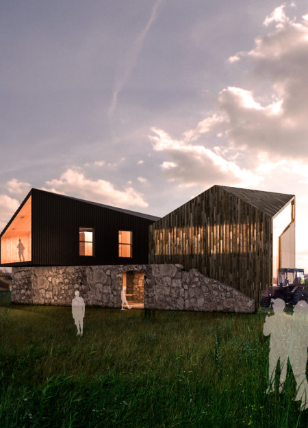 Trapezoidal Courtyards and Wood Elements Enhance Tea Workshop and Guesthouse Functionality