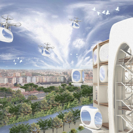 Detachable Living Units Above a Revitalized Gas Collector