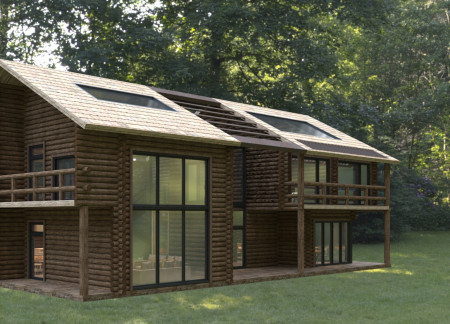 Logs and Phytoncide in a Tranquil Retreat Space