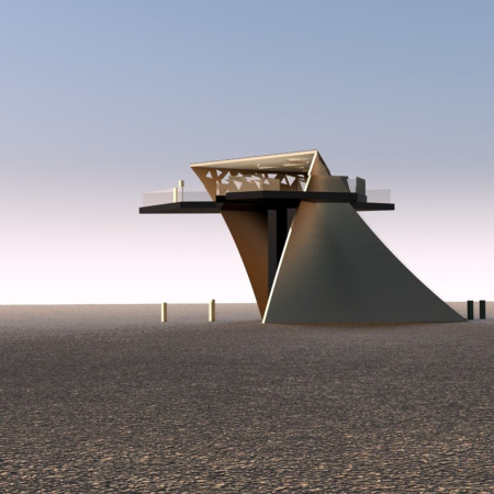 Solar-Powered Observation Tower Embracing Birdlike Form with Elevated Structure