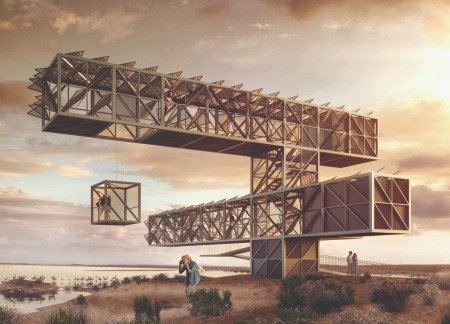 Upcycled Steel Observation Tower with Photovoltaic Skin for Wildlife Engagement