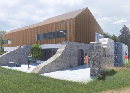 Preserving Stone Remnants with Recycled Wood for Tea Making Retreat