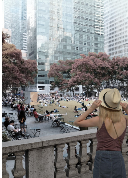 Modular Structure Featuring Wood-Polymer Composite in Public Space Reading Design