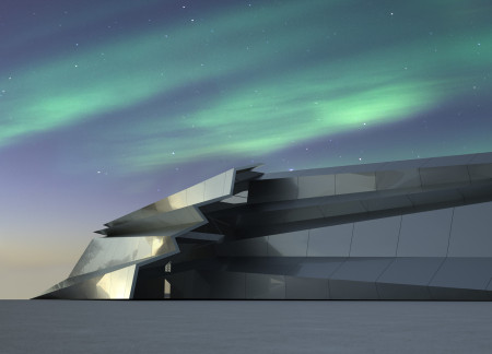 Stainless Steel Truss Structure Integrating Natural Light in a Modern Icelandic Museum