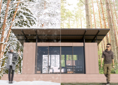 Bamboo Cladding and Rainwater Harvesting in Flexible Modular Housing