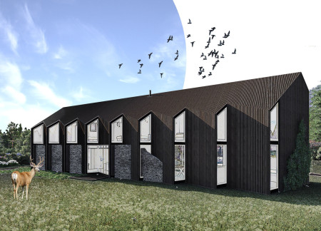 Timber Frame Residence Integrating Tea Processing and North-Facing Design