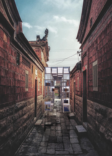 Cultural Textiles and Portable Book Cartridges in a Community Reading Space