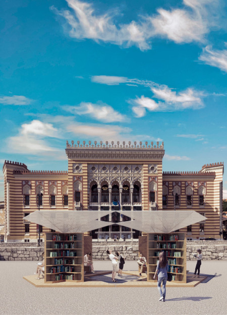 A Pavilion Reconnecting Community through Reading and Reflection