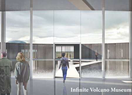 Removable Wooden Panels Enhance Connection to Nature in Volcanic Landscape