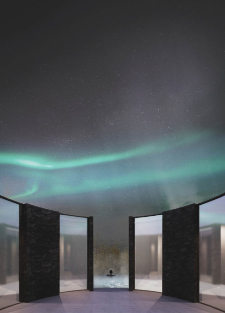 Local Rocks and Glass Blend for a Distinctive Retreat in the Icelandic Landscape