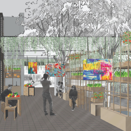 Adaptable Living Within a Vertical Garden of Perforated Bricks and Timber