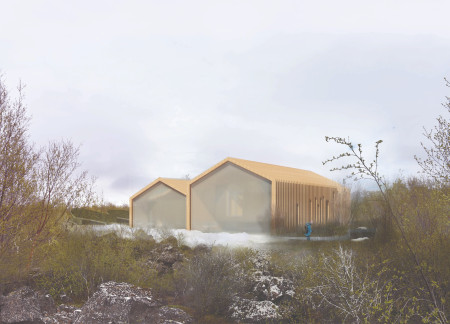 Subterranean Retreat with Basalt and Timber Integration