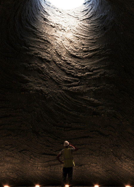 Lava Flow Inspired Pathways Within Integrated Perimeter Parking