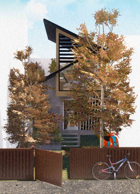 Rooftop Urban Farm Enhances Timber Living in Compact Space