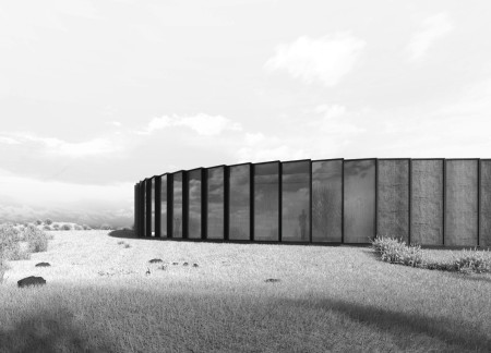 Volcanic Ash Concrete and Wooden Elements in a Visitors Center for Ecological Awareness