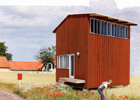 Natural Wood Paneling and Solar Efficiency in Compact Living