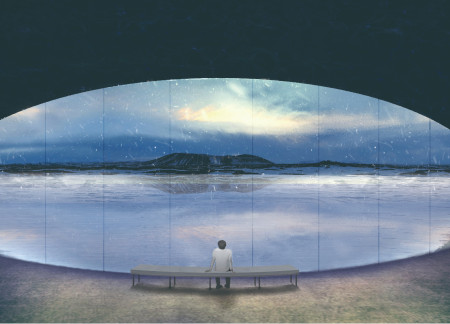 Underground Spaces with Pinhole Views of Volcanic Landscapes