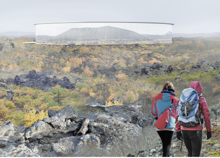 Observatory Stairs and Ventilation Grilles in a Circular Visitor Center