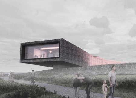 Volcanic Rock and Gabion Walls Informing a Geological Education Center