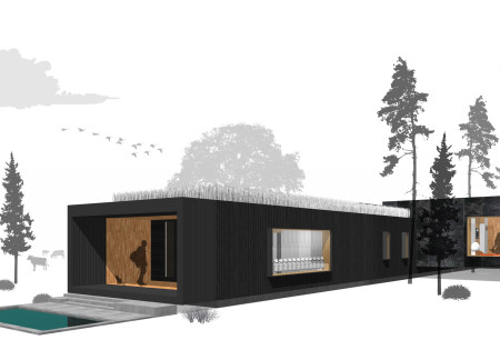 Timber Structure Integrating Hydroponics with Charred Wood Cladding for Eco-Friendly Hospitality