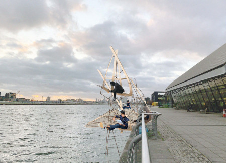 Bending Plywood and Cardboard to Create a Bridge for Academic Connectivity