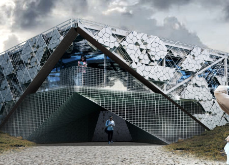 Lava Stone and Gabion Walls Define a Unique Visitor Experience in Volcanic Landscape