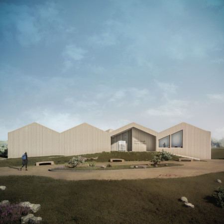 Interlocking Gables and Glulam Timber in a Visitor Centre Amidst Volcanic Landscapes