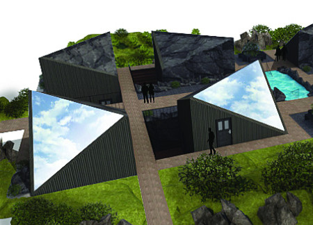 Cave-Inspired Cabins Featuring Prefabricated Timber Panels and Geothermal Efficiency in Icelandic Terrain