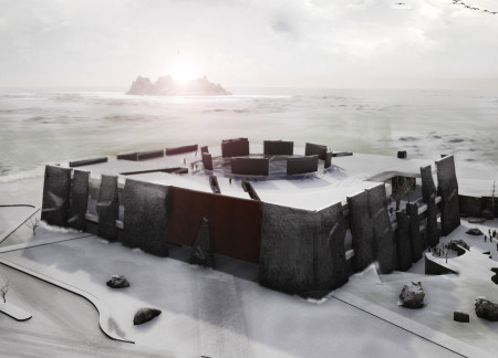 Geometric Design Highlighting Volcanic Stones at Icelandic Museum