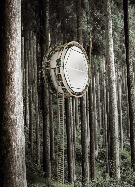 A Modular Treehouse Inspired Rotational Dwelling