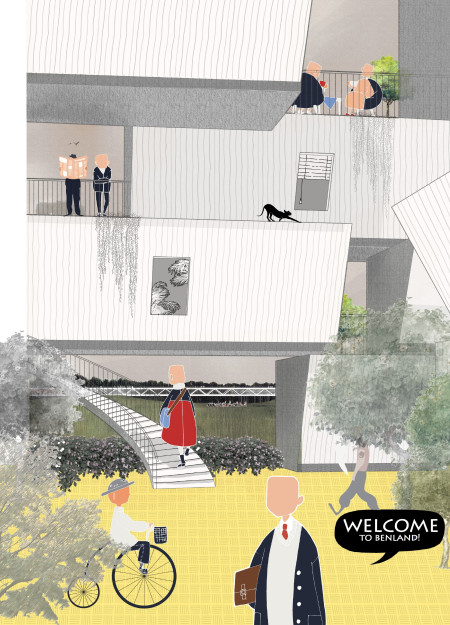 Charred Wooden Shingles Enhance Community Living in Prefabricated Modular Units