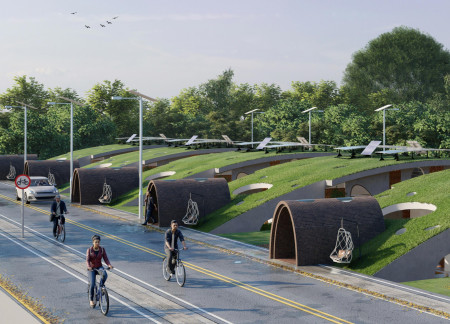 Upcycled Plastic Bottle Walls and Green Roofs in Compact Living Solutions for Student Communities