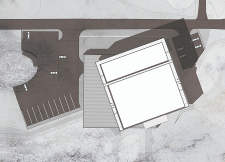 Floating Cubes Enhancing Visual Permeability in Volcanic Landscape