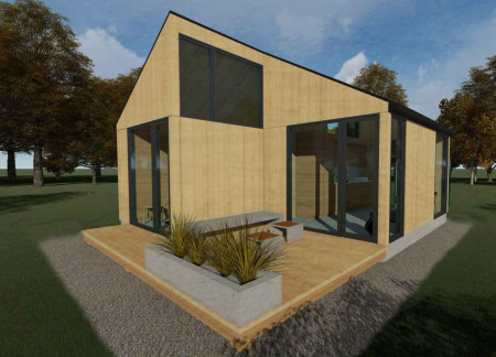 Clerestory Windows Enabling Natural Light in Prefabricated Modular Living Spaces