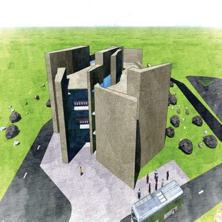 Concrete Integration Within Iceland's Volcanic Landscape